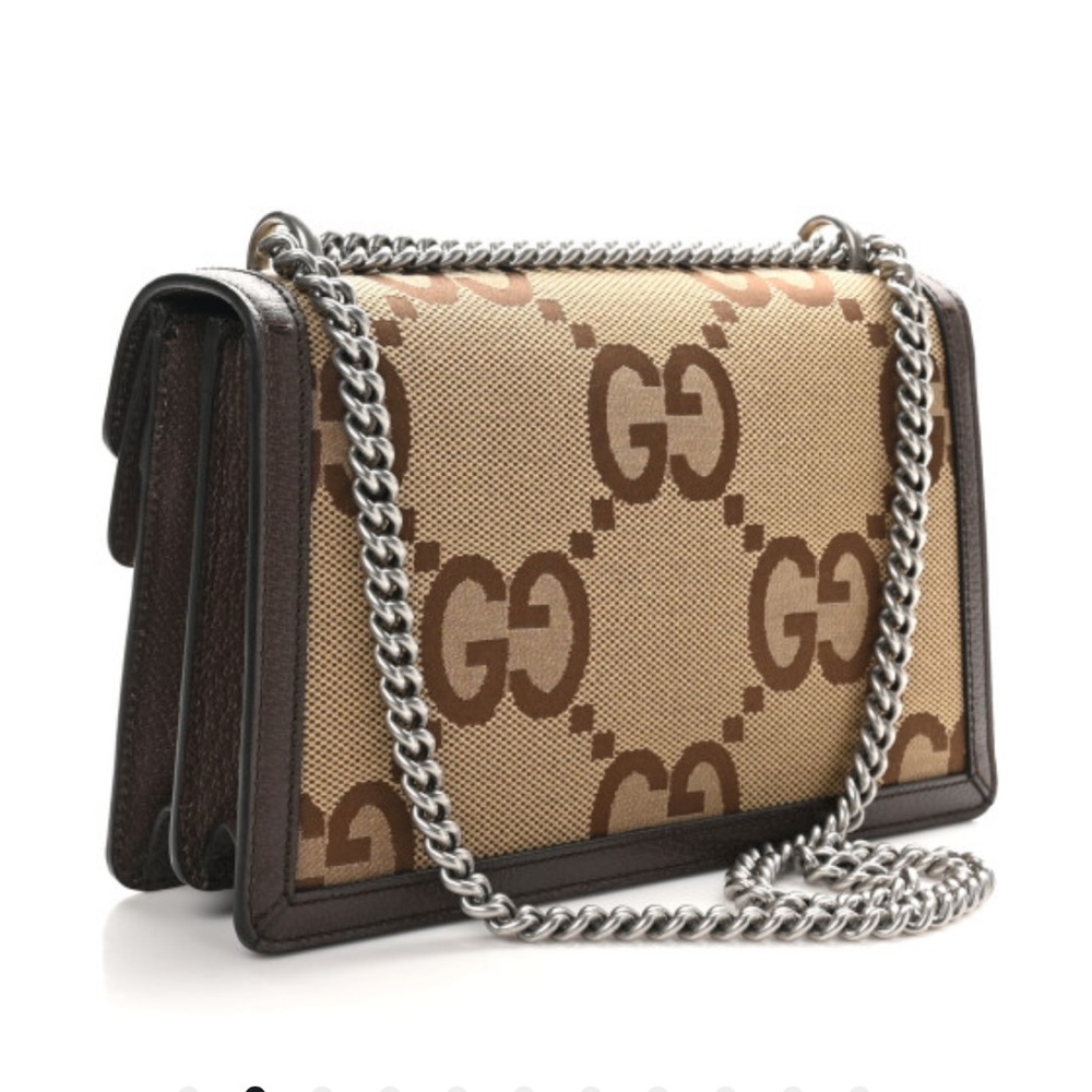 Gucci Beige and Brown Crossbody Bag with Chain